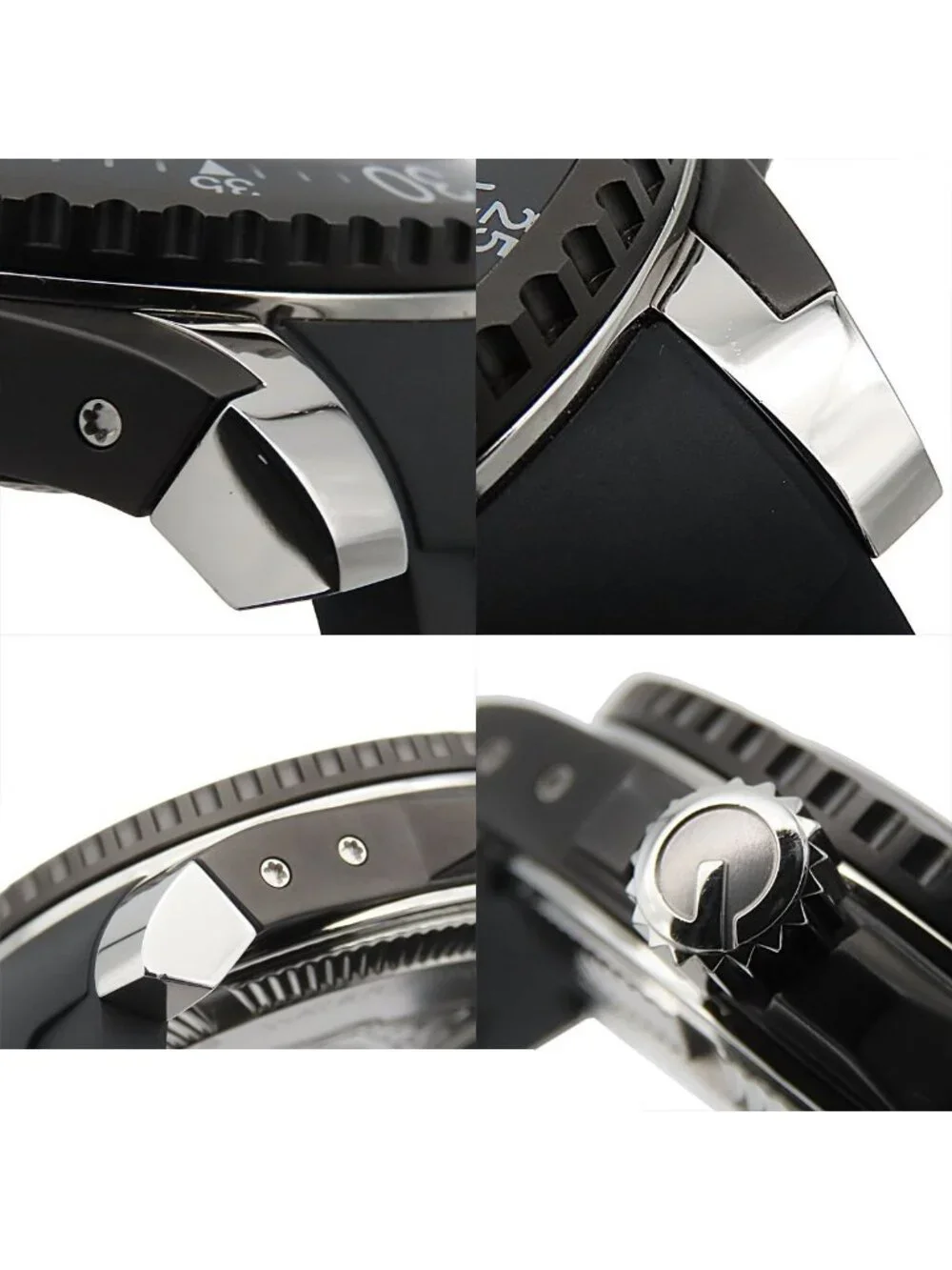 Gucci Dive Black SS Rubber Power Reserve Extra Large Watch Automatic